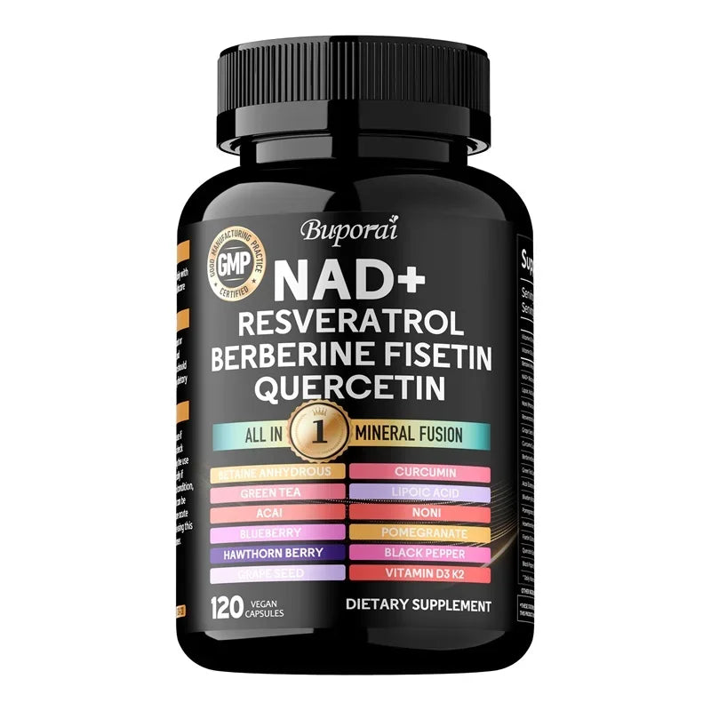 NAD+, Resveratrol, Quercetin, Berberine Fisetin